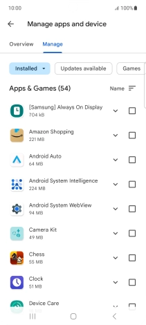 Press the required app.