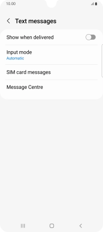 Press Message Centre.