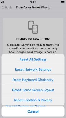 Press Reset All Settings.