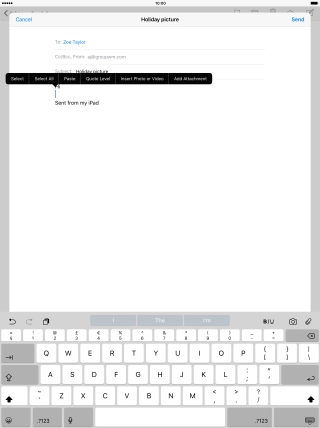Press Insert Photo or Video and go to the required folder. Press Insert Photo or Video and go to the required folder.