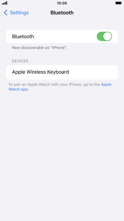 Press the required Bluetooth device and follow the instructions on the screen to pair the device with your phone.