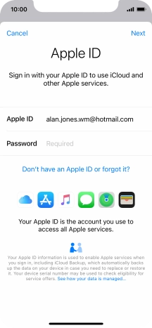 Press the field next to 
