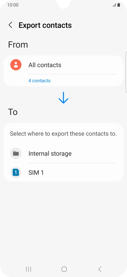 Press the name of the SIM.