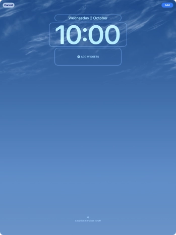 To customise the way the lock screen date is displayed, press the date widget and follow the instructions on the screen to select the required widget display mode.