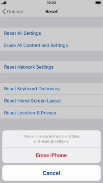 Press Erase iPhone.