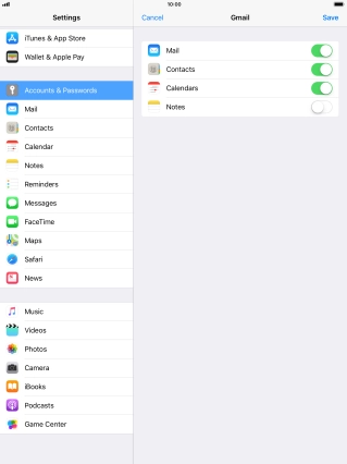 If this screen is displayed, you email account has been recognised and set up automatically. Follow the instructions on the screen to key in more information and finish setting up your tablet.