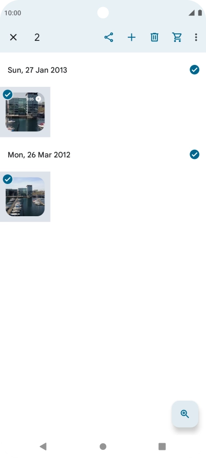 Press the share icon.