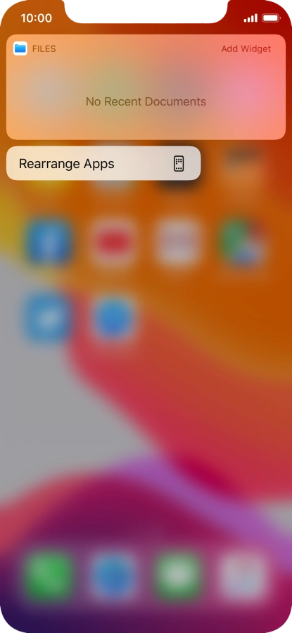 Press Rearrange Apps.