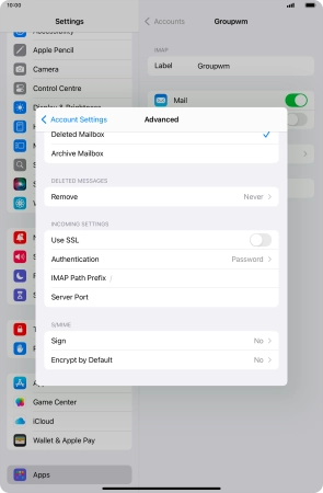 Press the indicator next to 