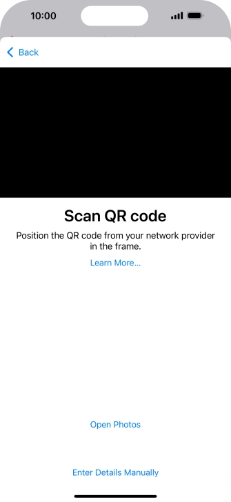 Place the QR code you've received inside the phone camera frame to scan the code.