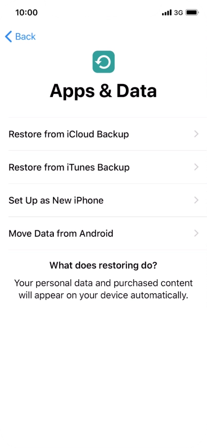 Press Set Up as New iPhone and follow the instructions on the screen to finish the activation.