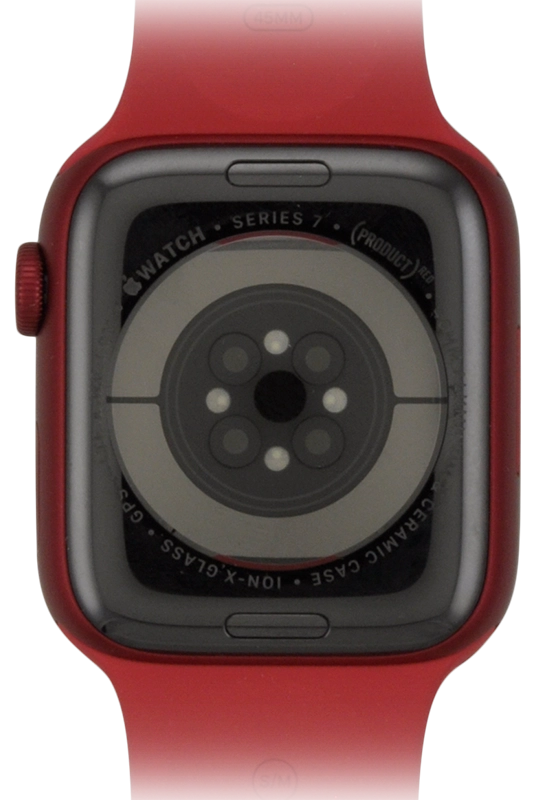 Place the back of your Apple Watch on the magnetic charger allowing it to click into place.