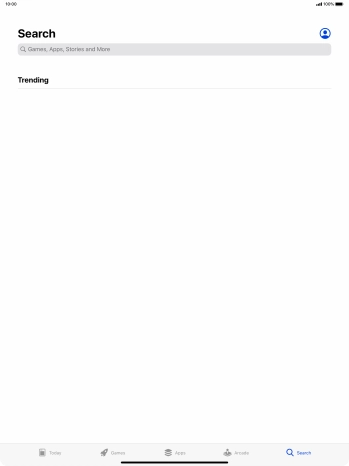 Press the search field.