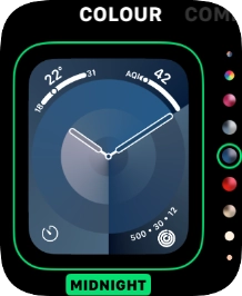 Turn the Digital Crown to change between the different designs.