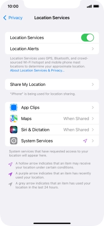 Press the required app.