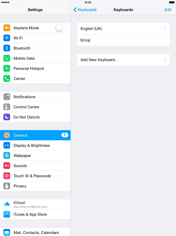 Press Add New Keyboard....