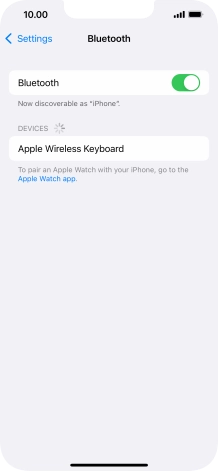Press the required Bluetooth device and follow the instructions on the screen to pair the device with your phone.