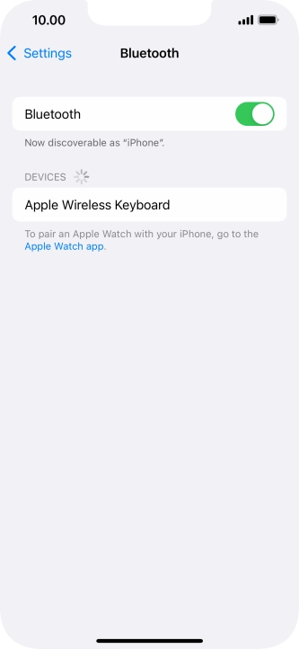Press the required Bluetooth device and follow the instructions on the screen to pair the device with your phone.