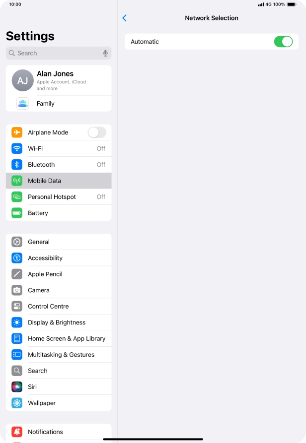 Press the indicator next to 