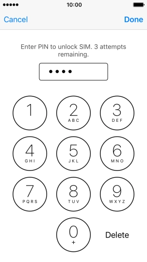 Key in your PIN and press Done.