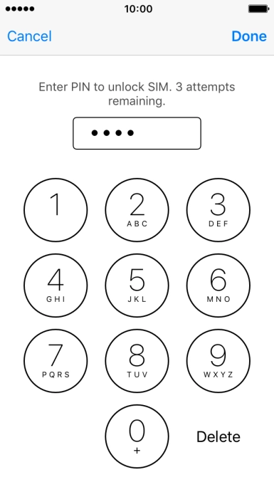 Key in your PIN and press Done.