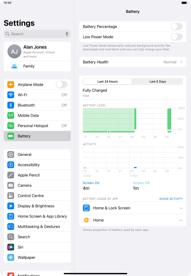 Press the indicator next to 
