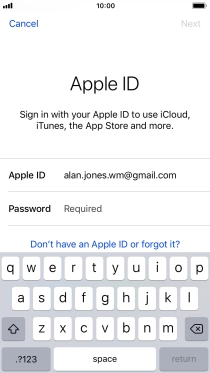 Press the field next to 