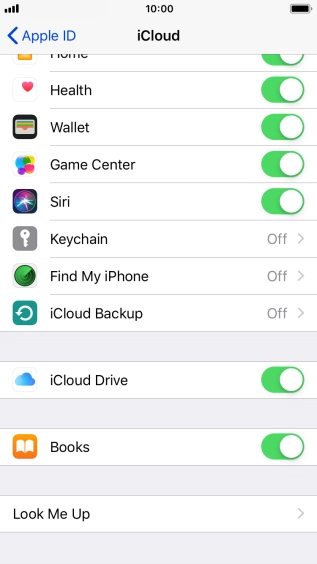 Press iCloud Backup.