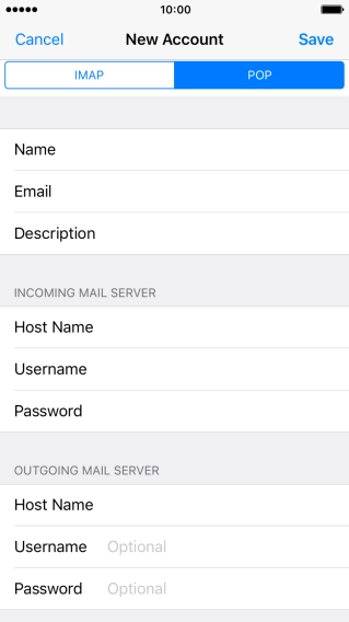 Press Username and key in the username for your email account. Please note that if you have a Vodafone email address, you need to key in the username for your email account.