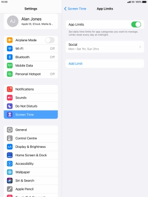 Press the required category.