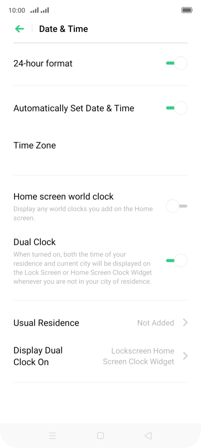 Press the Home key to return to the home screen.