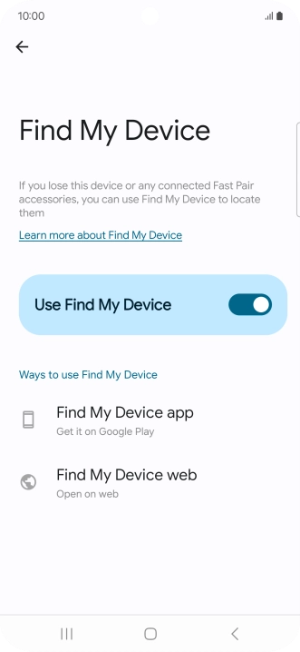 Press the Home key to return to the home screen.
