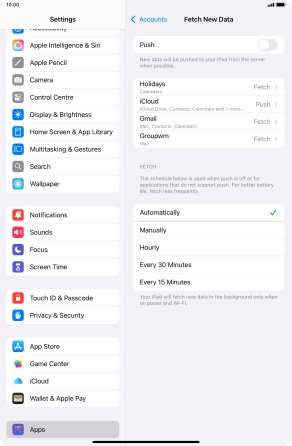If you turn off the function, press the required setting.