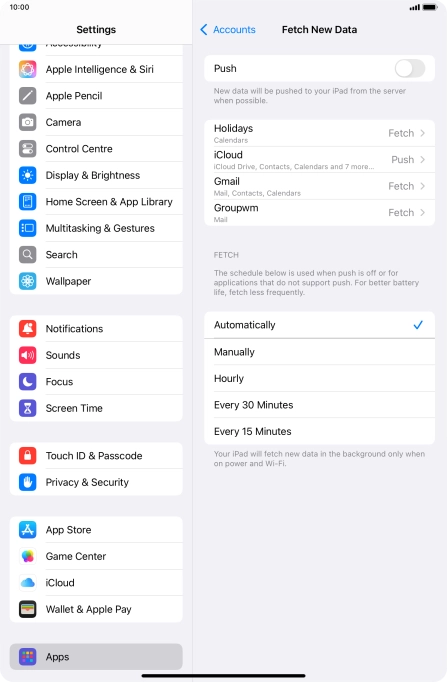 If you turn off the function, press the required setting.