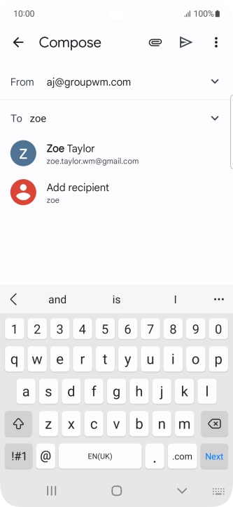 Press the required contact.