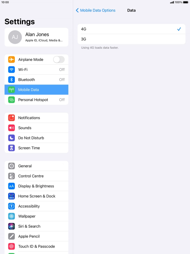 Press the required network mode. Press the required network mode.
