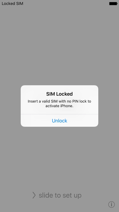 If your SIM is locked, press Unlock.