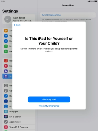 Press This is My iPad.
