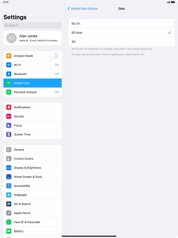 Press the required network mode. Press the required network mode.