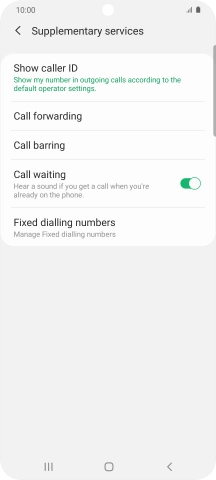 Press Call forwarding.