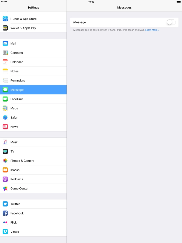 Press the indicator next to 