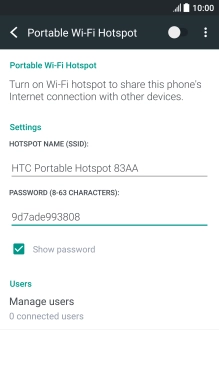 Press the indicator next to 