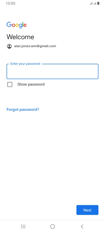 Press the field below 