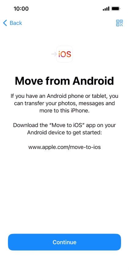 To transfer content to your phone, you need to install the app 
