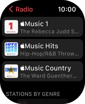 Press the required radio station.