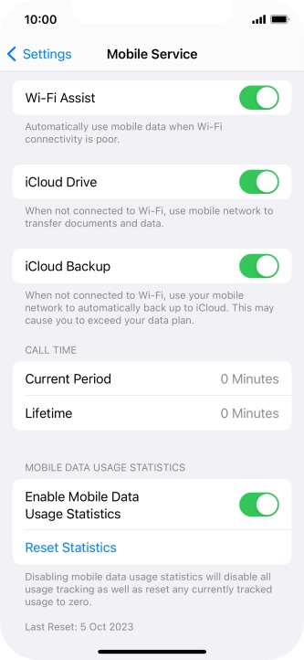 Press the indicator next to 