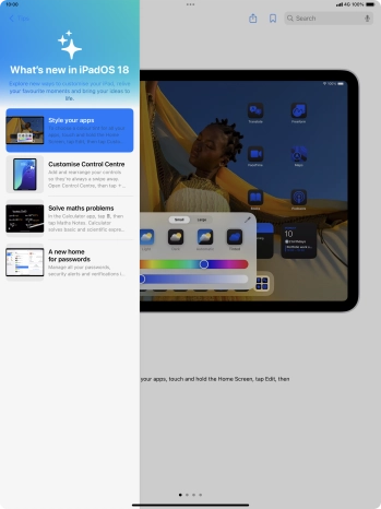 Slide your finger upwards starting from the bottom of the screen to return to the home screen.