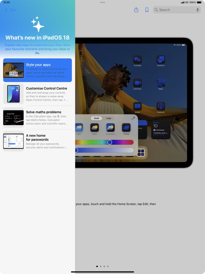 Slide your finger upwards starting from the bottom of the screen to return to the home screen.
