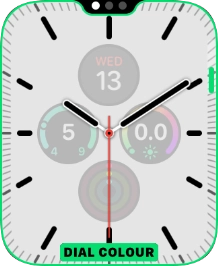 Turn the Digital Crown to change between the different designs. Turn the Digital Crown to change between the different designs.