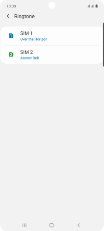 Press the required SIM.